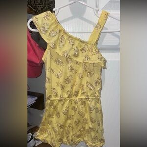 Picapino size 4t toddler girls pineapple romper